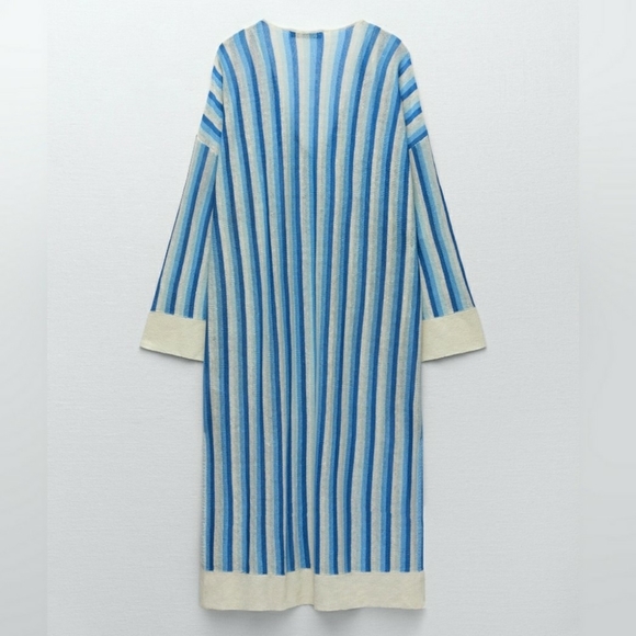 Zara | NWOT Striped Linen Knit Tunic and Pant Set - Picture 16 of 16